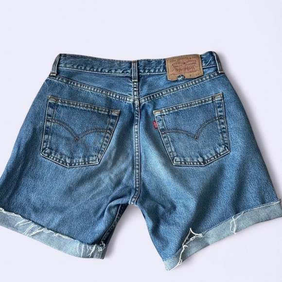 Remade Vintage Levi’s Long Denim Shorts - Picture 3 of 13
